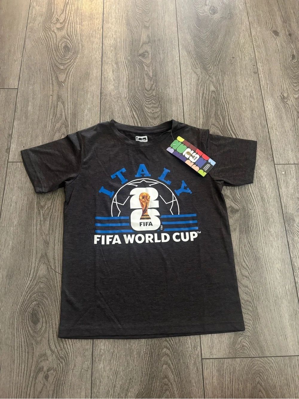The Children's Place Black Italy FIFA World Cup Graphic Tee